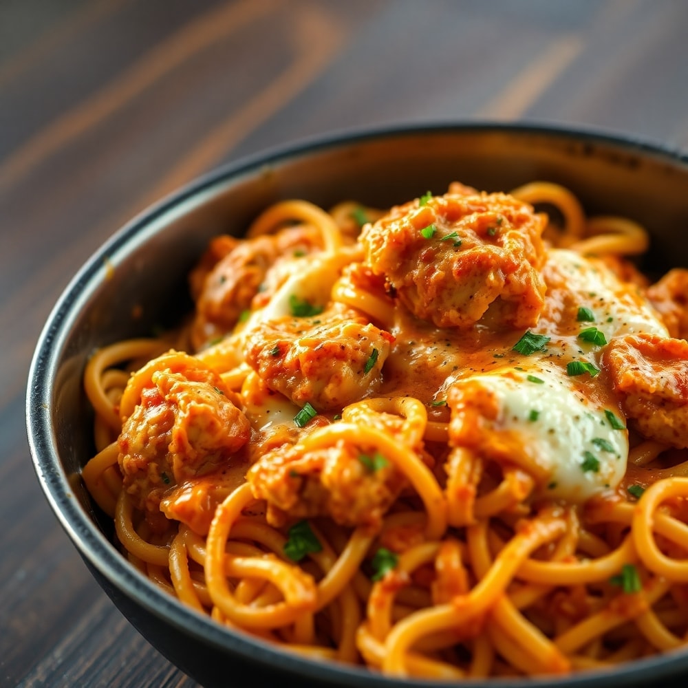 Buffalo Chicken Pasta One Pot