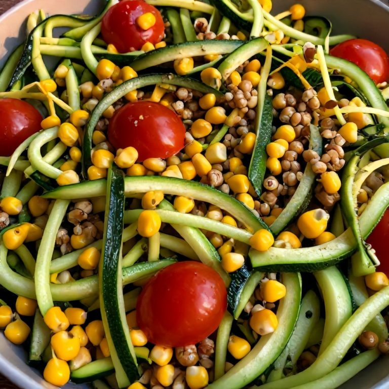 easy pesto zucchini corn quinoa salad
