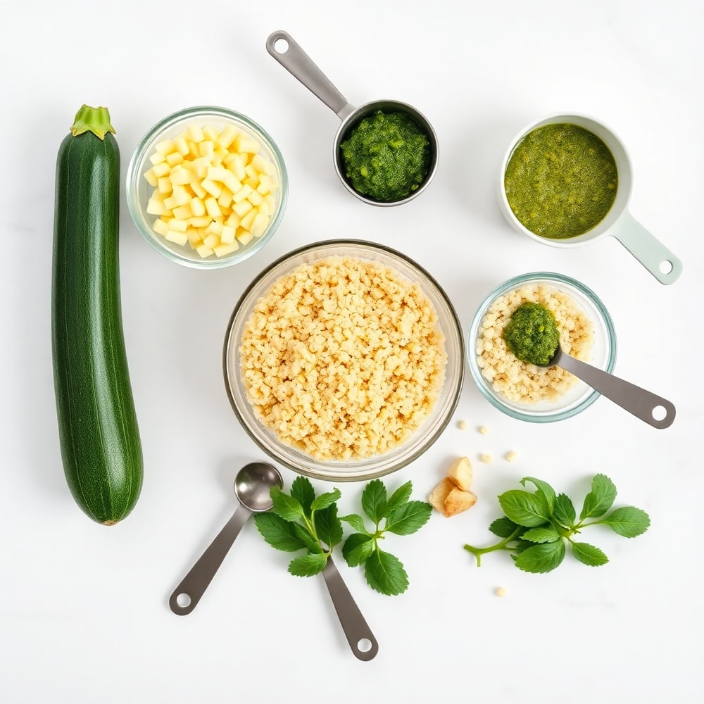 Pesto Zucchini Corn Quinoa Salad Ingredients