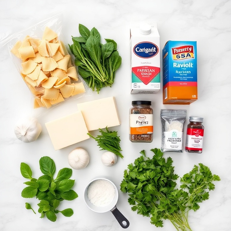 Ingredients for Easy Ravioli Soup