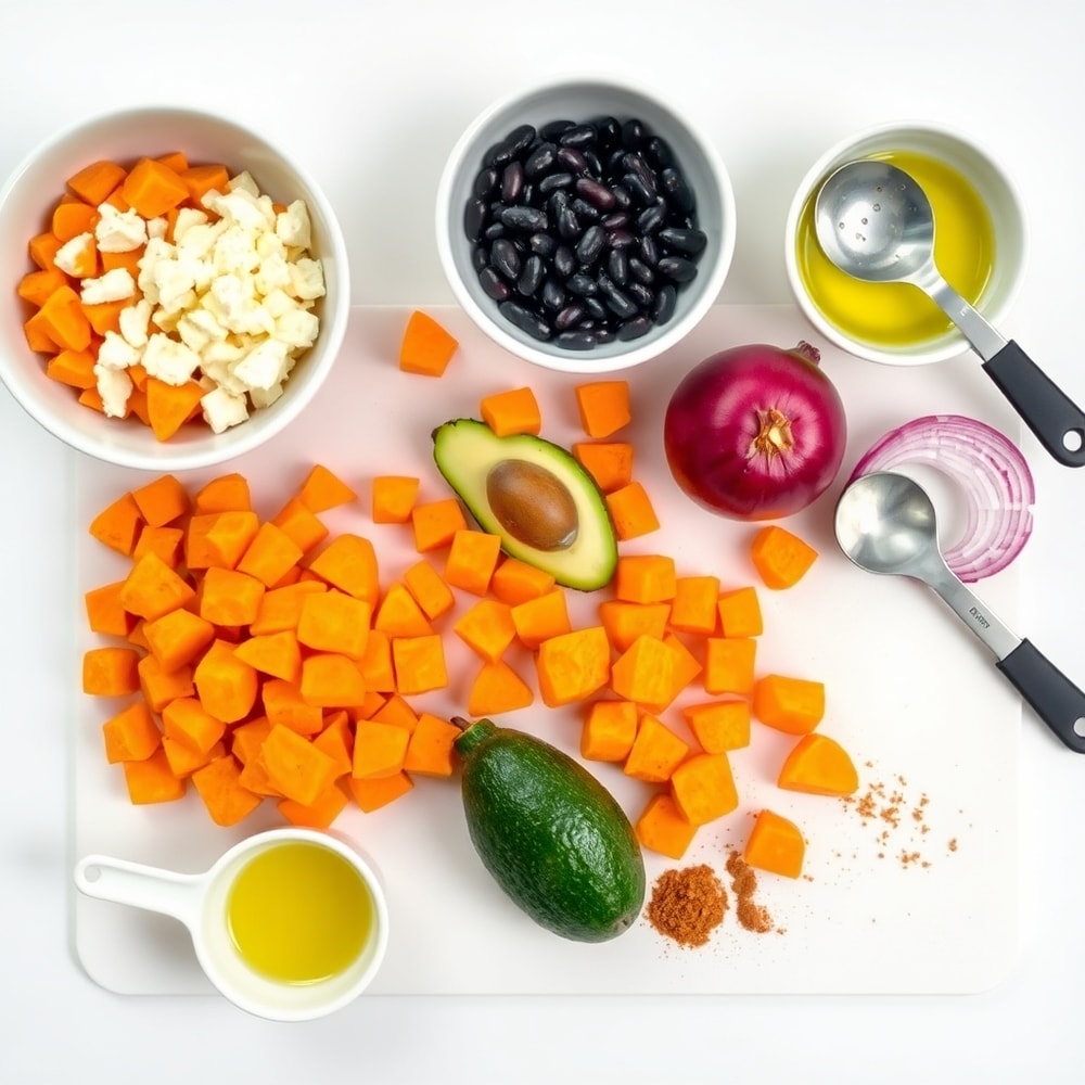 Easy Sweet Potato Taco Bowls Ingredients
