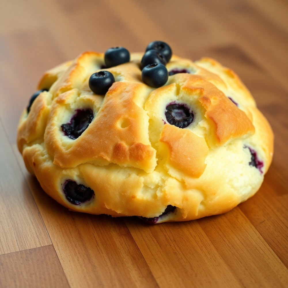 Fluffy Cottage Cheese Blueberry Cloud Bread