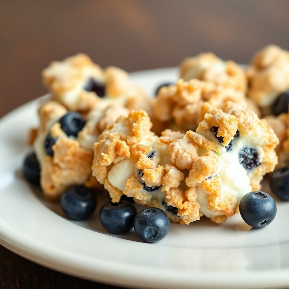 frozen blueberry greek yogurt clusters