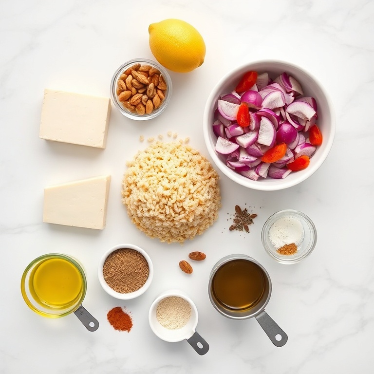 Ingredients for Honey Halloumi Couscous Salad