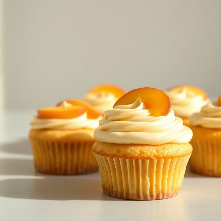 Honey Peach Cream Cheese Cupcakes