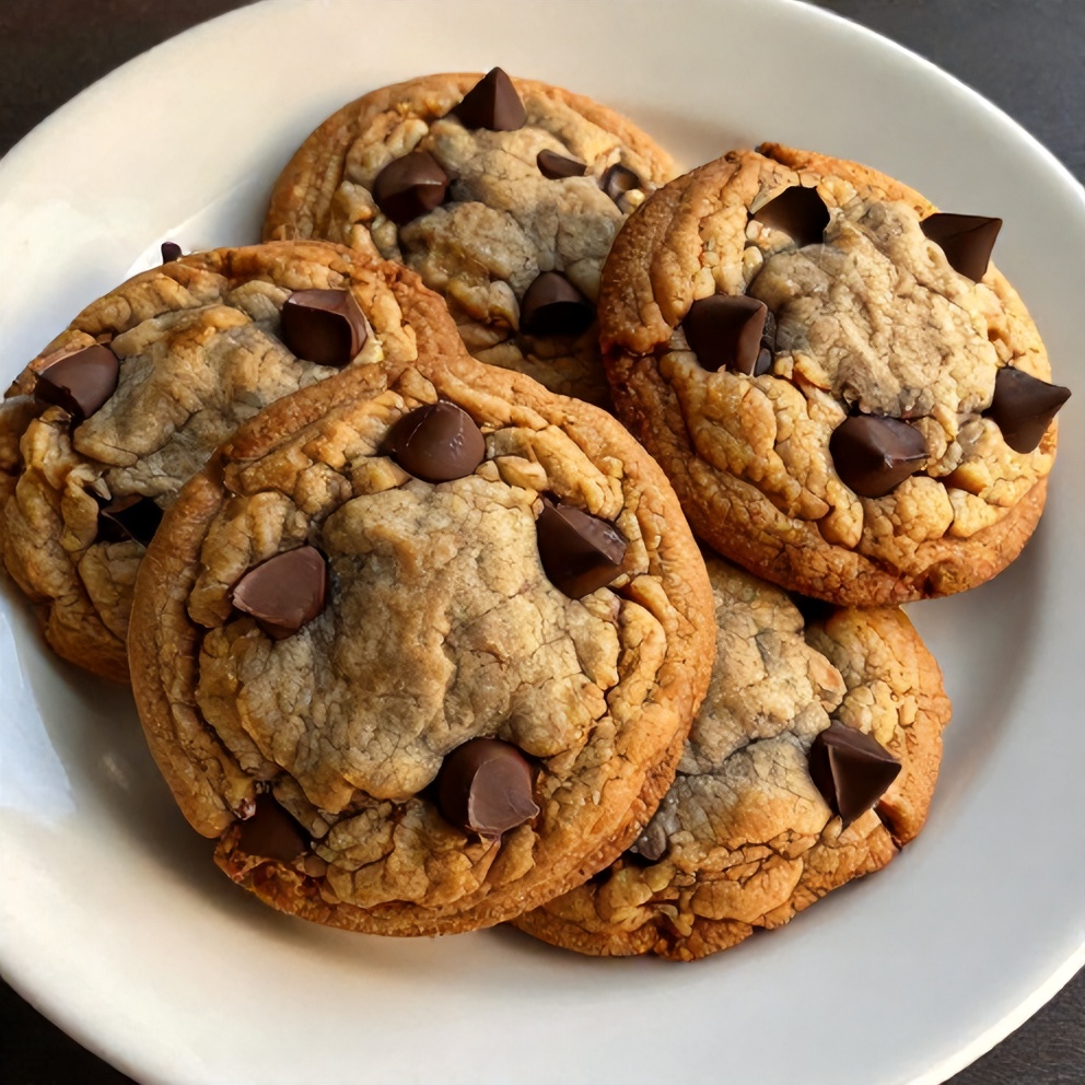 Inside out chocolate chip cookies on a cooling rack