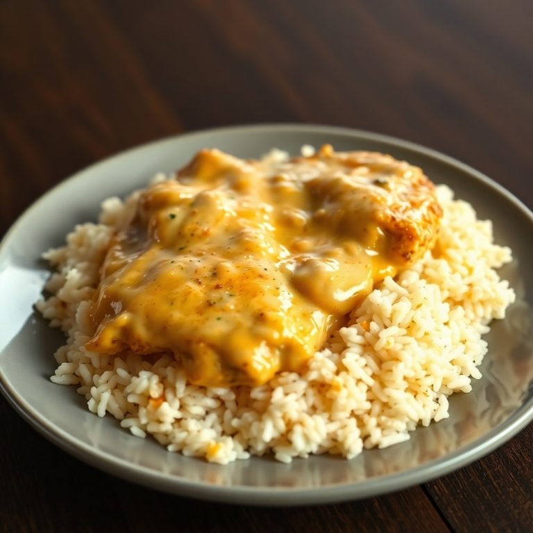 smothered chicken and rice