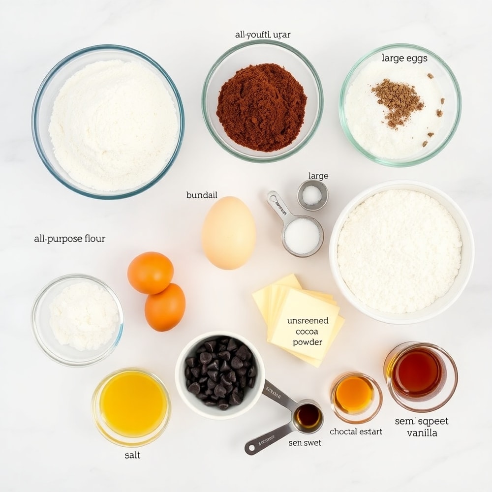 Raw ingredients for Joanna Gaines Brownie Cookies