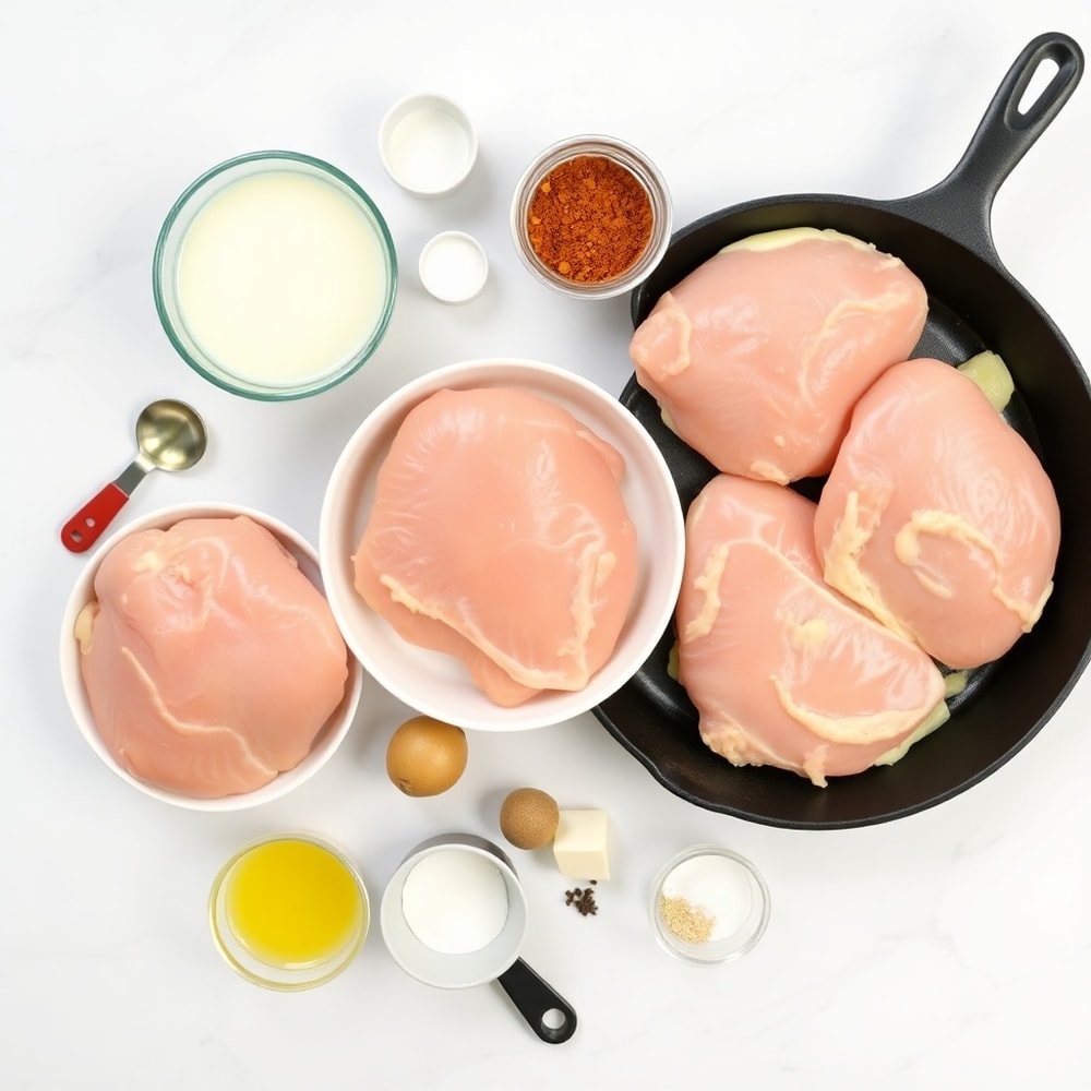 Raw ingredients for Juicy Grilled Chicken Mashed Potato Bowls