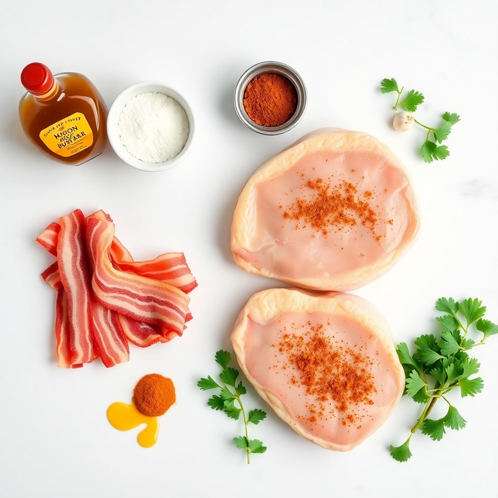 Ingredients for Maple Bacon Pork Chops