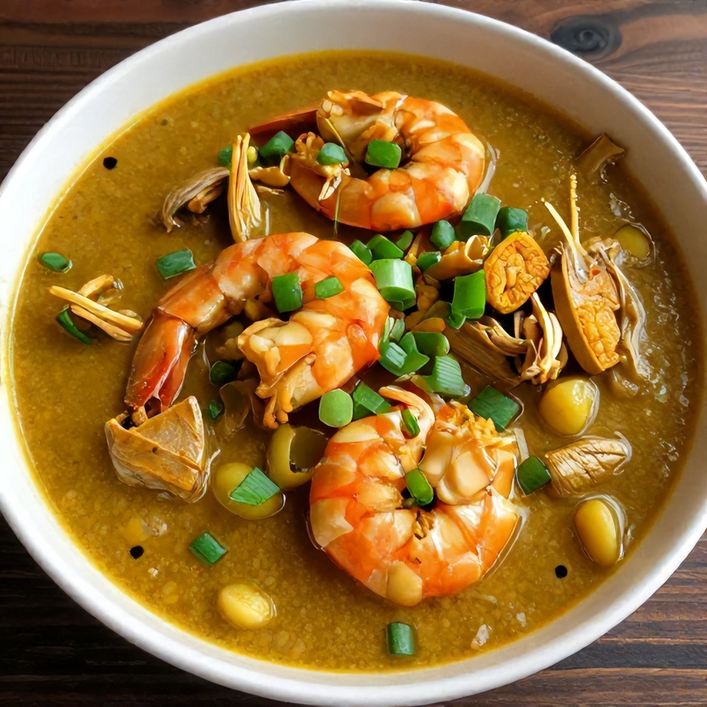 Plated Nigerian Okra Soup