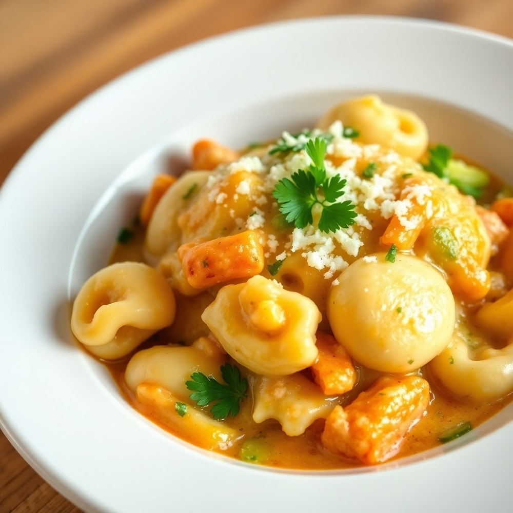 One Pot Gnocchi Chicken Pot Pie on a plate