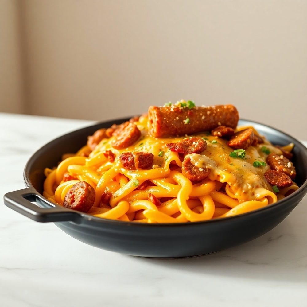 one-pot honey BBQ sausage pasta