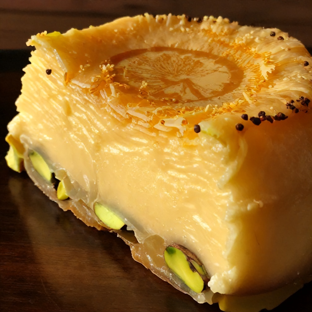 orange blossom semolina pudding