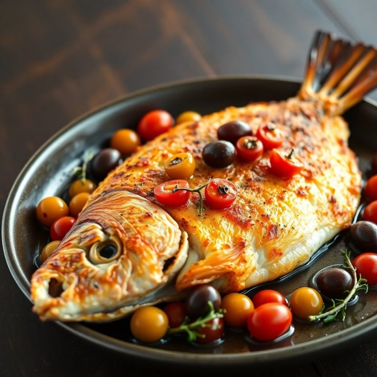 oven-baked sea bass