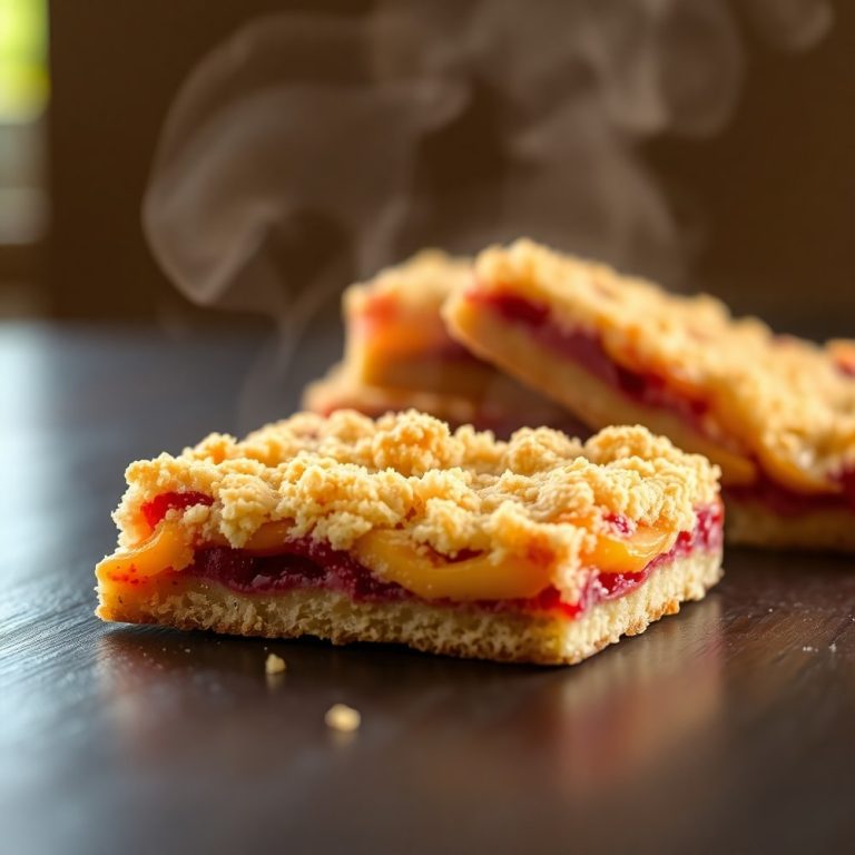 Peach Raspberry Crumb Bars