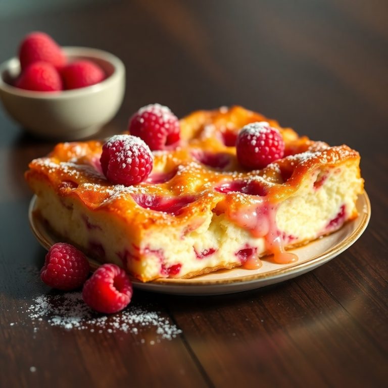 Raspberry Cheesecake French Toast Casserole