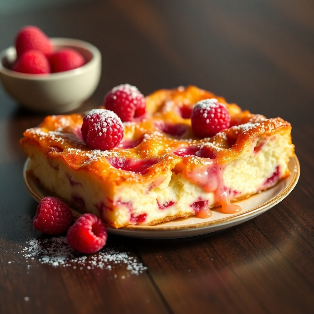 Raspberry Cheesecake French Toast Casserole
