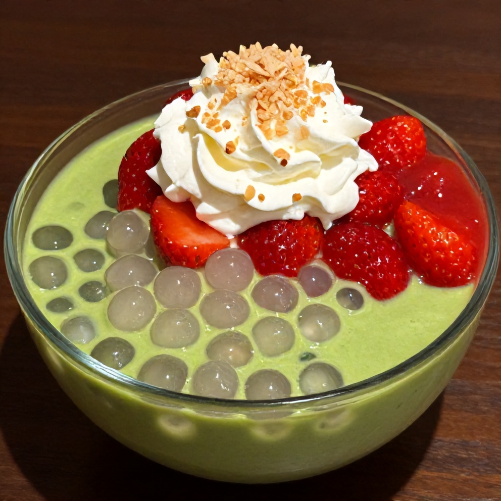 Strawberry Matcha Sago Dessert Ready to Serve