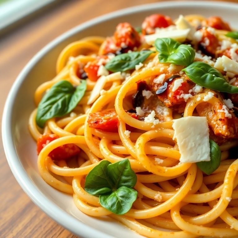 roasted tomato garlic ricotta pasta