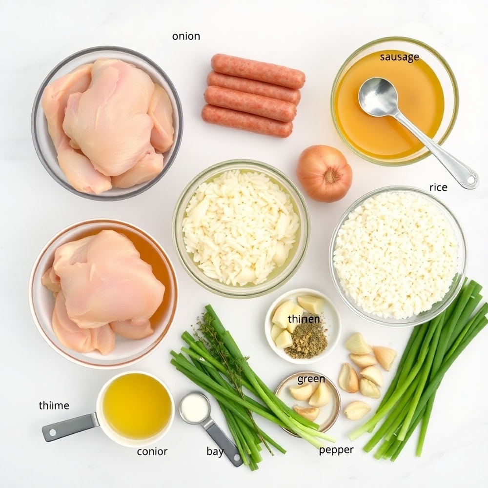 Raw Ingredients for Southern Chicken Bog