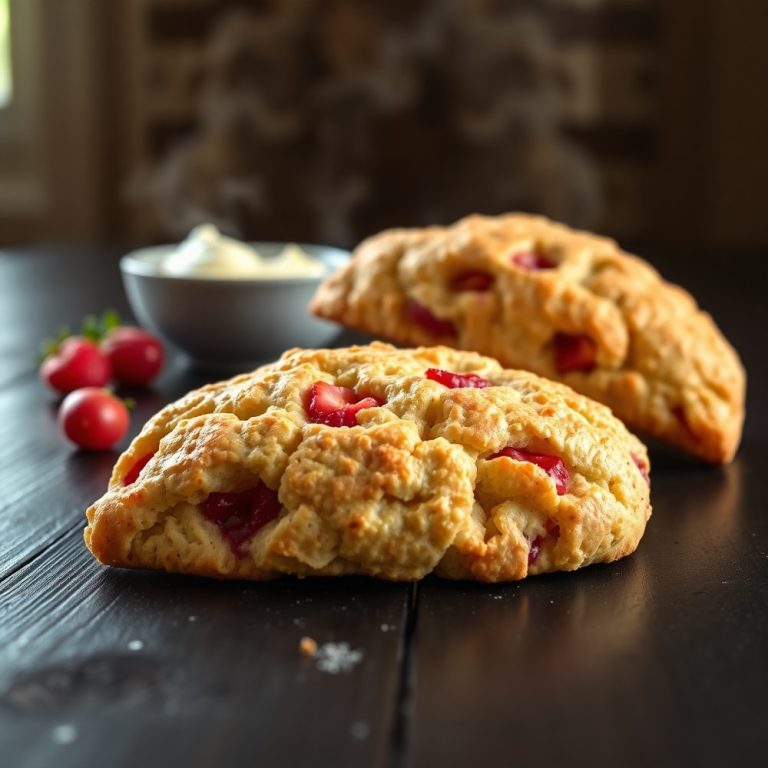 Strawberry Rhubarb Scones