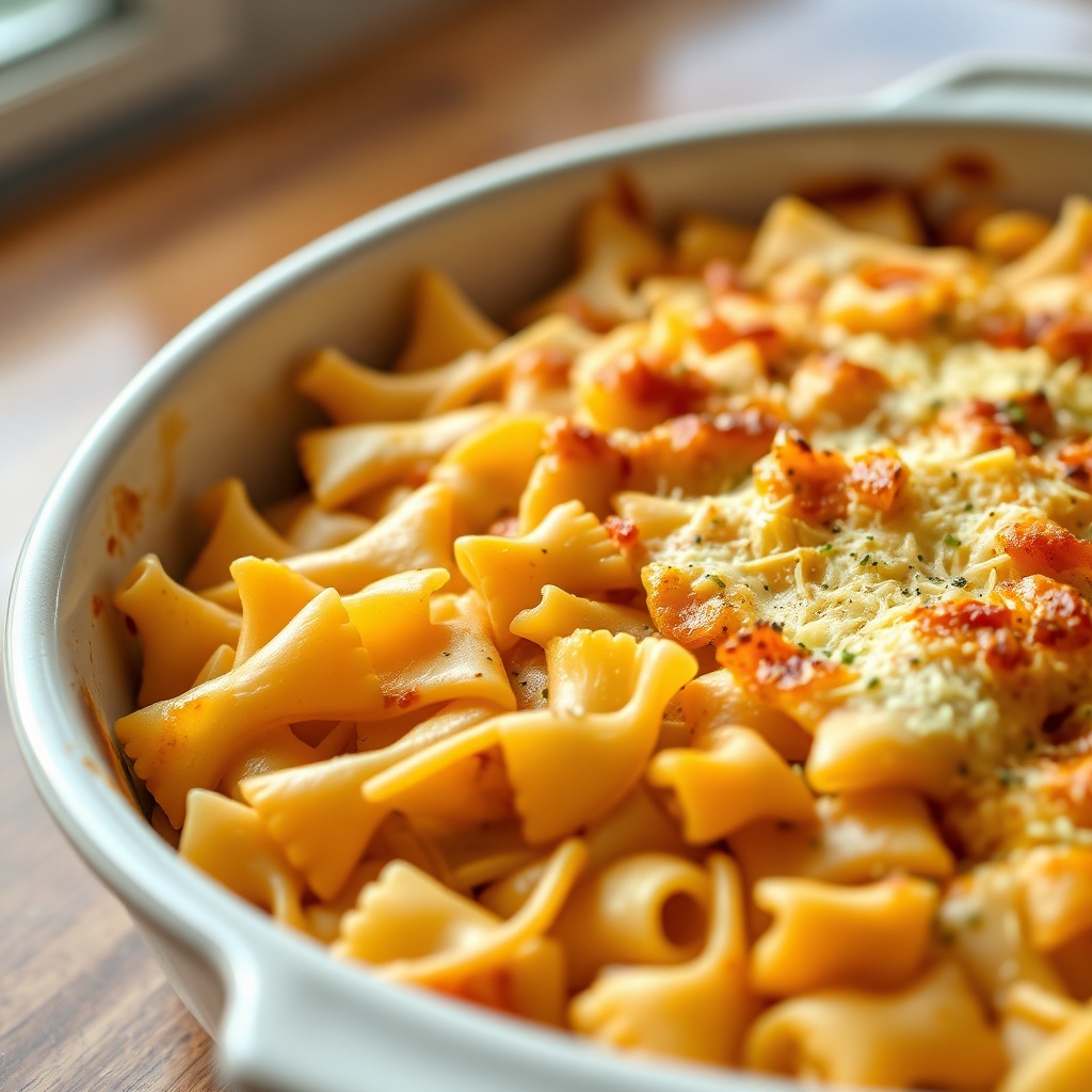 baked bowtie pasta with Italian sausage