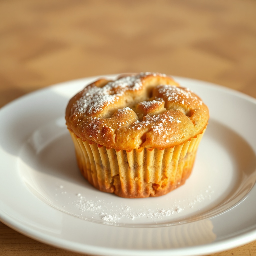 Freshly baked Bisquick Banana Muffins on a plate