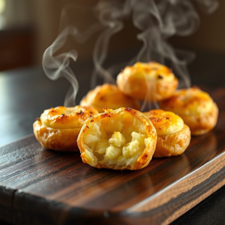 cheesy mashed potato puff bites