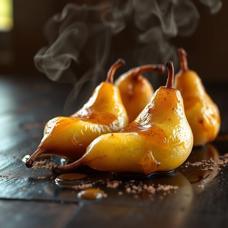 cinnamon honey baked pears