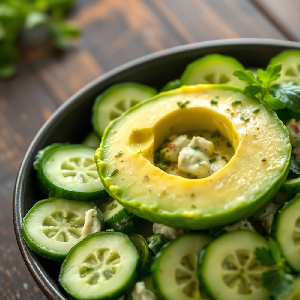 Creamy Cucumber Avocado Salad