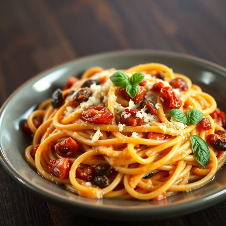 creamy sun-dried tomato pasta
