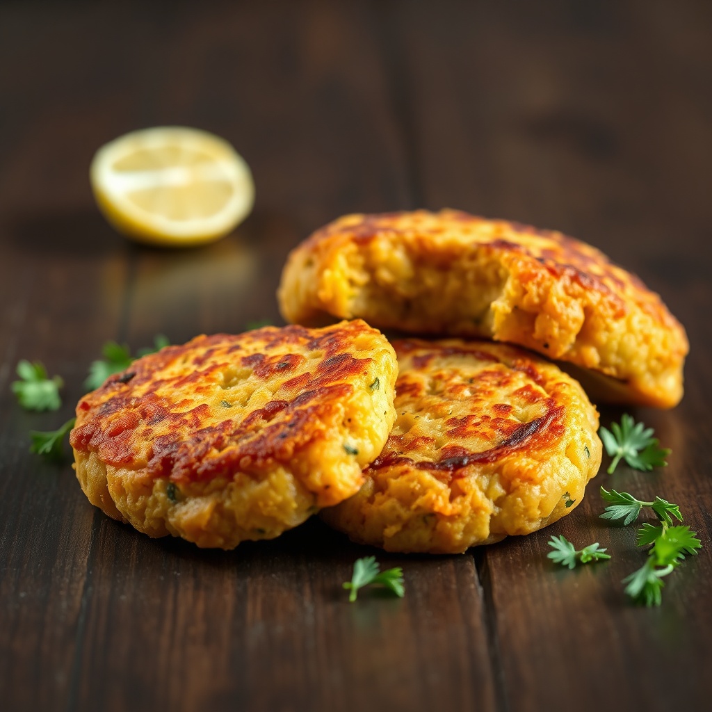 Mediterranean lemon chickpea patties