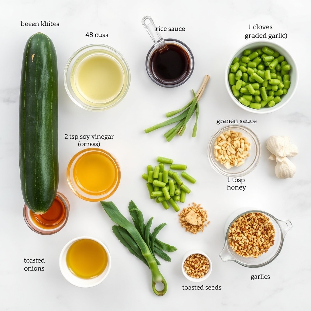 Cucumber Edamame Rice Salad Ingredients