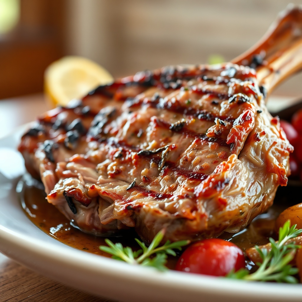 Garlic Lemon Grilled Leg of Lamb