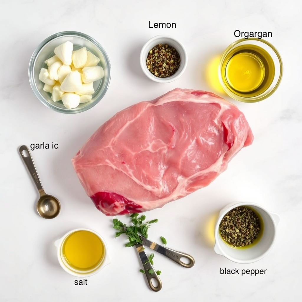 Garlic Lemon Grilled Leg of Lamb Ingredients