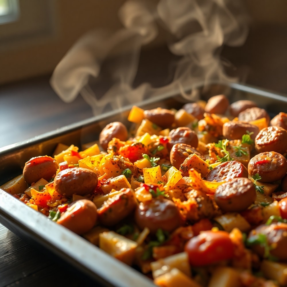 Gluten-Free Sheet Pan Sausage and Veggie Dinner