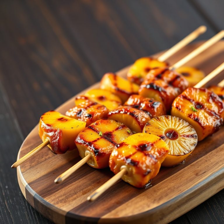 grilled pineapple chicken skewers
