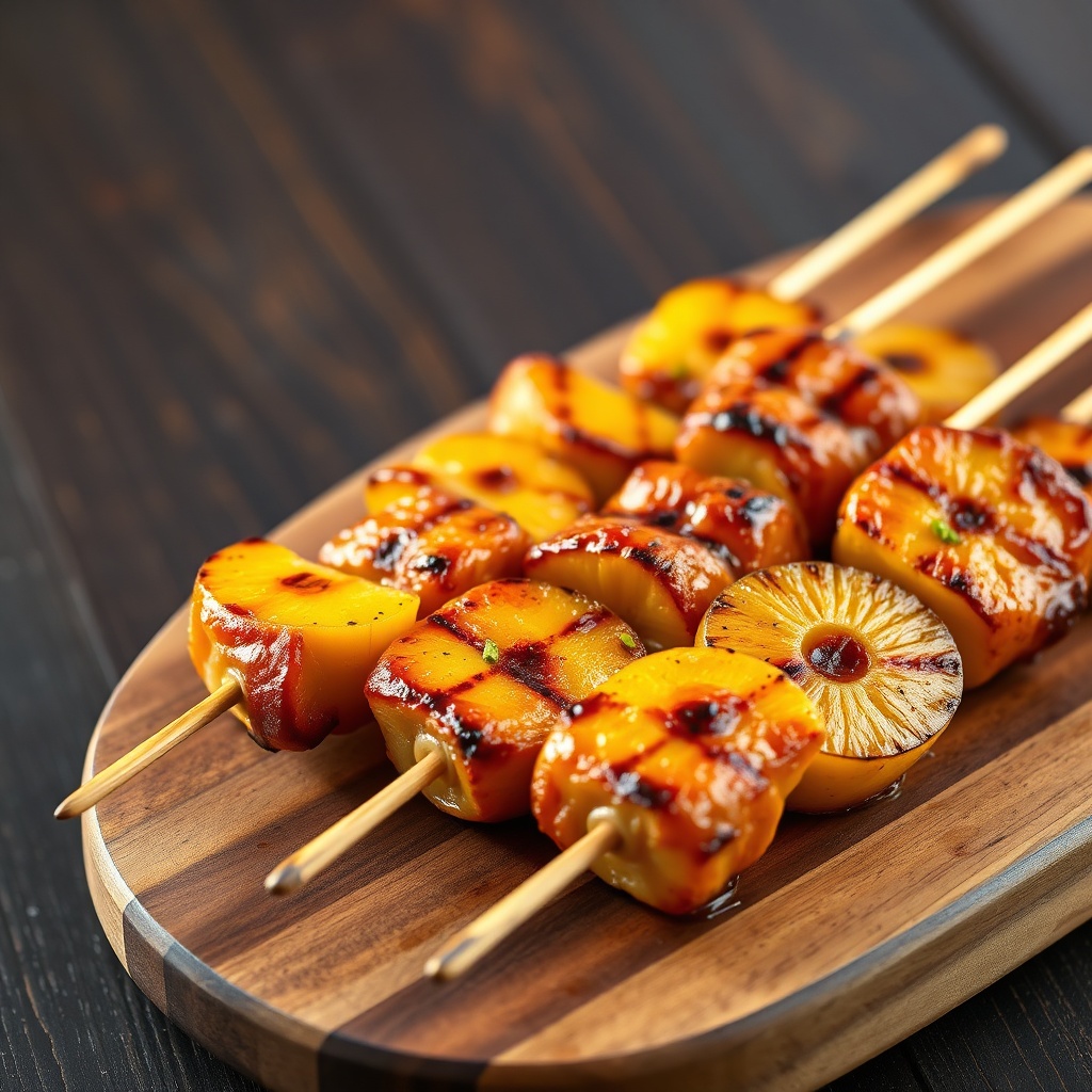 grilled pineapple chicken skewers