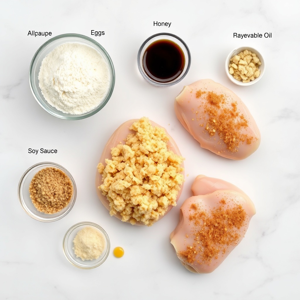 Raw Ingredients for Hawaiian Chicken Katsu