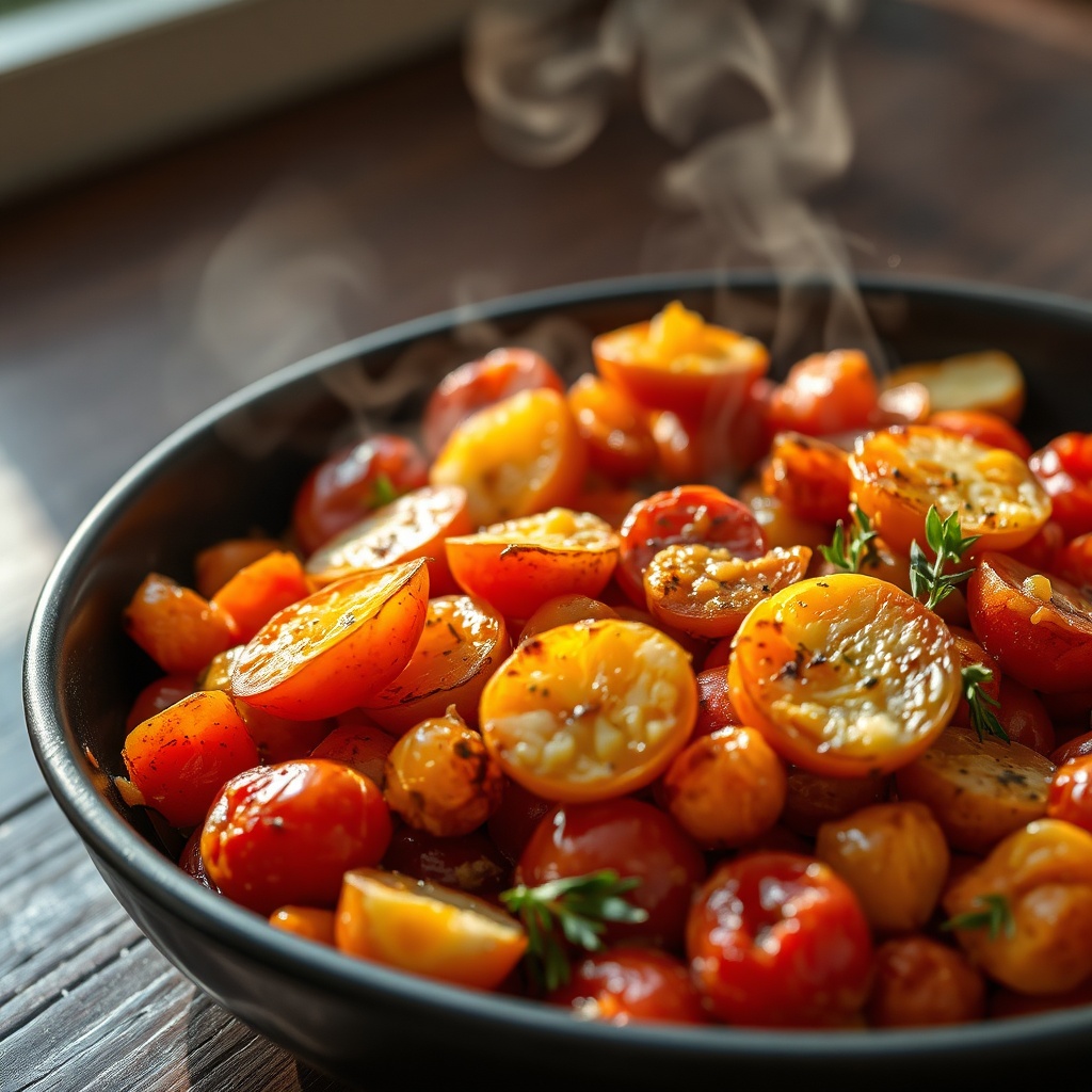 honey tomatoes halloumi