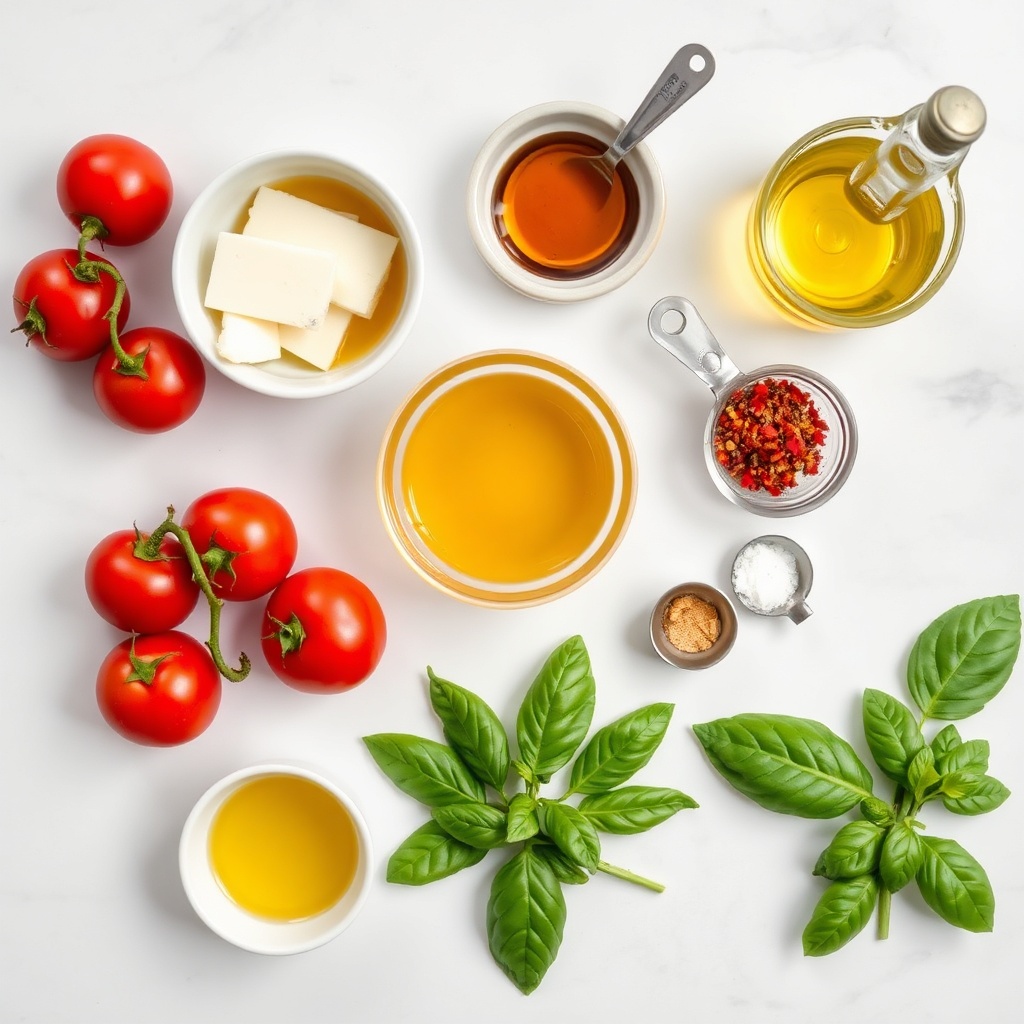 Honey Tomatoes with Halloumi Ingredients