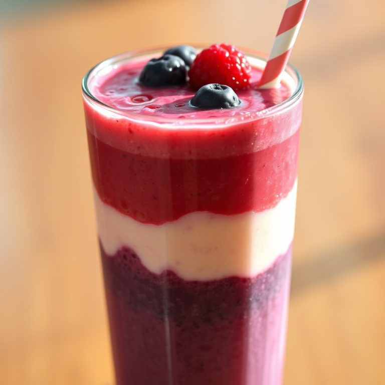 red white and blue smoothie