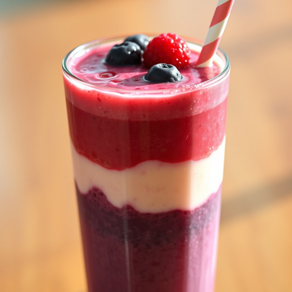 red white and blue smoothie