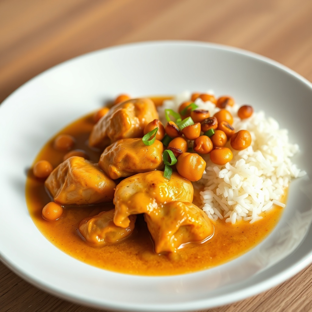Thai Chicken Curry served on a plate